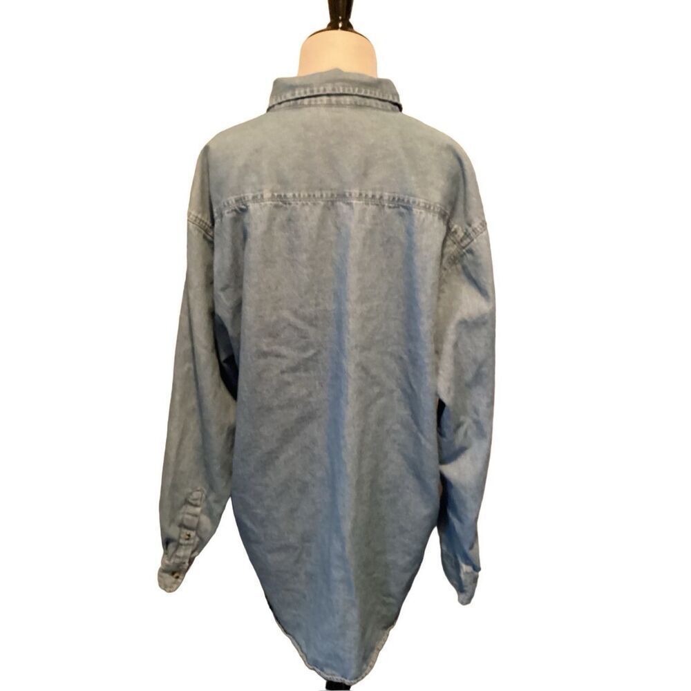 C Port Women’s Cat Jean Button Up Large Cat Lover… - image 5